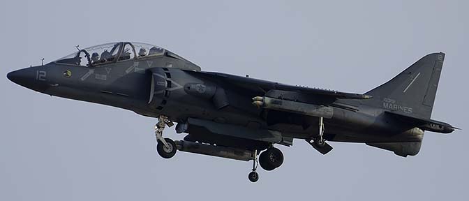McDonnell-Douglas TAV-8B Harrier BuNo 163191 of VMAT-203, MCAS Yuma, February 18, 2015